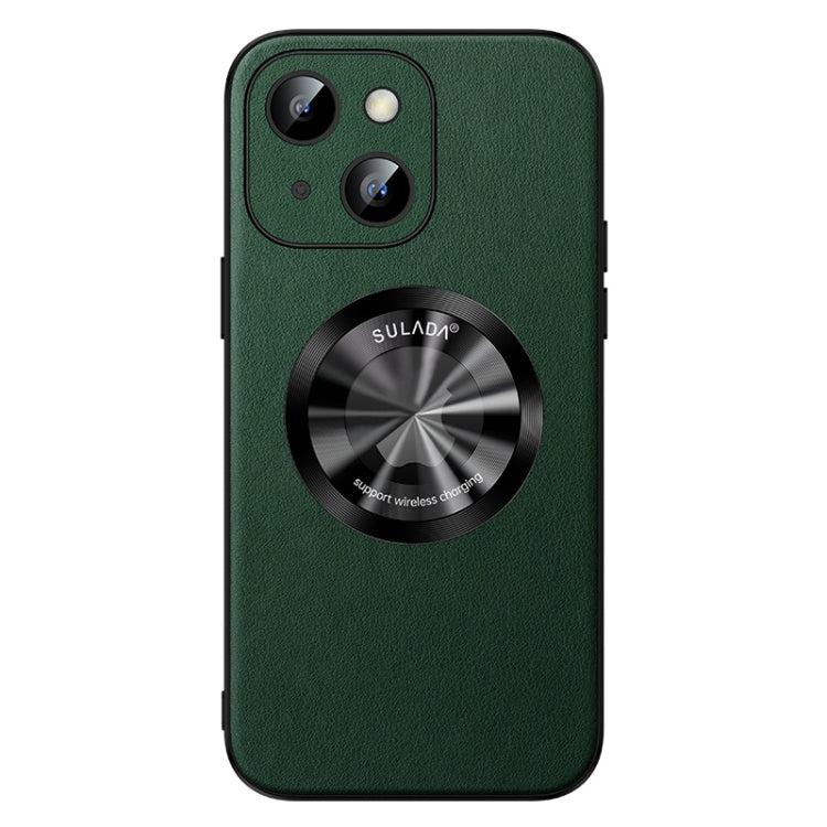 For iPhone 15 Plus SULADA Microfiber Leather MagSafe Magnetic Phone Case(Green) - iPhone 15 Plus Cases by SULADA | Online Shopping South Africa | PMC Jewellery