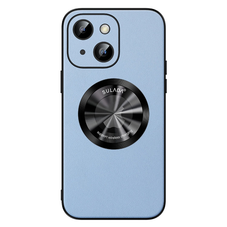 For iPhone 15 SULADA Microfiber Leather MagSafe Magnetic Phone Case(Sierra Blue) - iPhone 15 Cases by SULADA | Online Shopping South Africa | PMC Jewellery