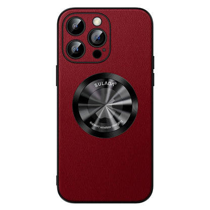 For iPhone 14 Pro SULADA Microfiber Leather MagSafe Magnetic Phone Case(Red) - iPhone 14 Pro Cases by SULADA | Online Shopping South Africa | PMC Jewellery