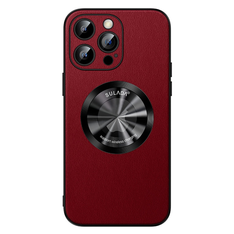 For iPhone 13 Pro SULADA Microfiber Leather MagSafe Magnetic Phone Case(Red) - iPhone 13 Pro Cases by SULADA | Online Shopping South Africa | PMC Jewellery