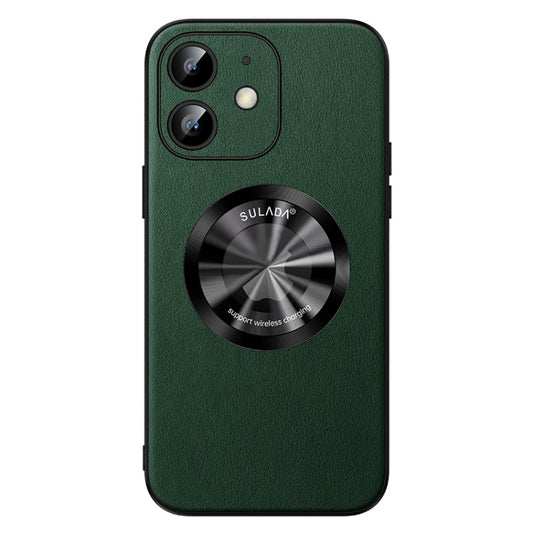 For iPhone 12 SULADA Microfiber Leather MagSafe Magnetic Phone Case(Green) - iPhone 12 / 12 Pro Cases by SULADA | Online Shopping South Africa | PMC Jewellery