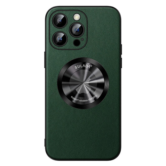 For iPhone 12 Pro Max SULADA Microfiber Leather MagSafe Magnetic Phone Case(Green) - iPhone 12 Pro Max Cases by SULADA | Online Shopping South Africa | PMC Jewellery
