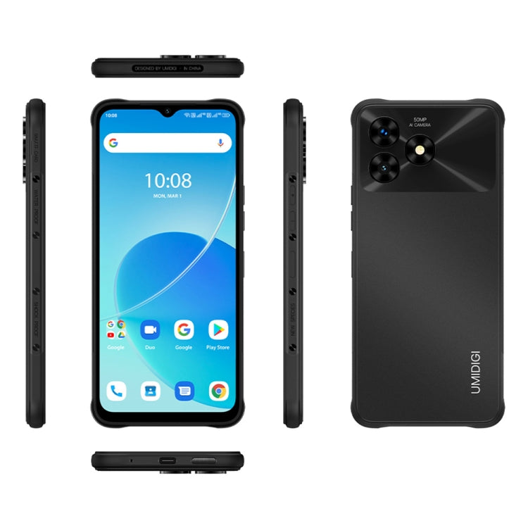 [HK Warehouse] UMIDIGI G5 Mecha Rugged Phone, Face ID & Side Fingerprint Identification, 6.6 inch Android 13 Unisoc T606 Octa Core, Network: 4G, OTG, 8GB+128GB(Graphite Black) - UMIDIGI by UMIDIGI | Online Shopping South Africa | PMC Jewellery