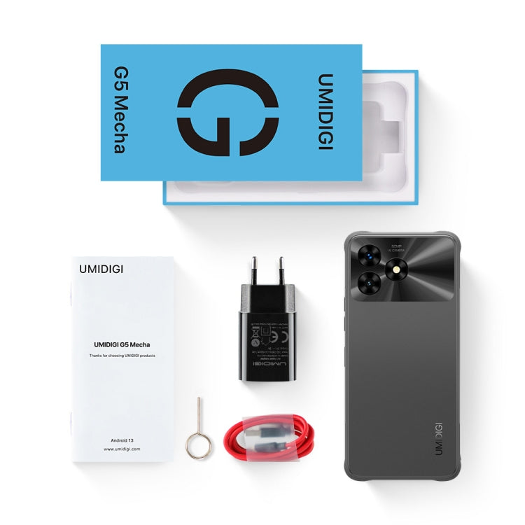 [HK Warehouse] UMIDIGI G5 Mecha Rugged Phone, Face ID & Side Fingerprint Identification, 6.6 inch Android 13 Unisoc T606 Octa Core, Network: 4G, OTG, 8GB+128GB(Premium Gray) - UMIDIGI by UMIDIGI | Online Shopping South Africa | PMC Jewellery