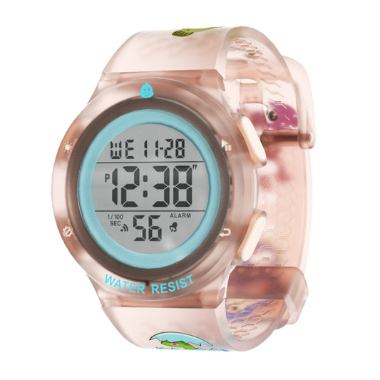 SPOVAN K01 Women Children LED Luminous Waterproof Electronic Sports Watch(Transparent Pink) - LED Digital Watches by SPOVAN | Online Shopping South Africa | PMC Jewellery
