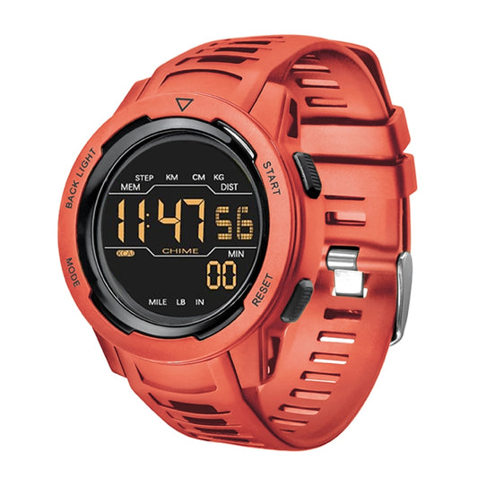 SPOVAN P100 LED Luminous Pedometer Multifunctional Sports Electronic Watch(Red) - LED Digital Watches by SPOVAN | Online Shopping South Africa | PMC Jewellery
