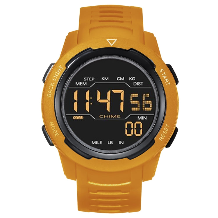 SPOVAN P100 LED Luminous Pedometer Multifunctional Sports Electronic Watch(Yellow) - LED Digital Watches by SPOVAN | Online Shopping South Africa | PMC Jewellery