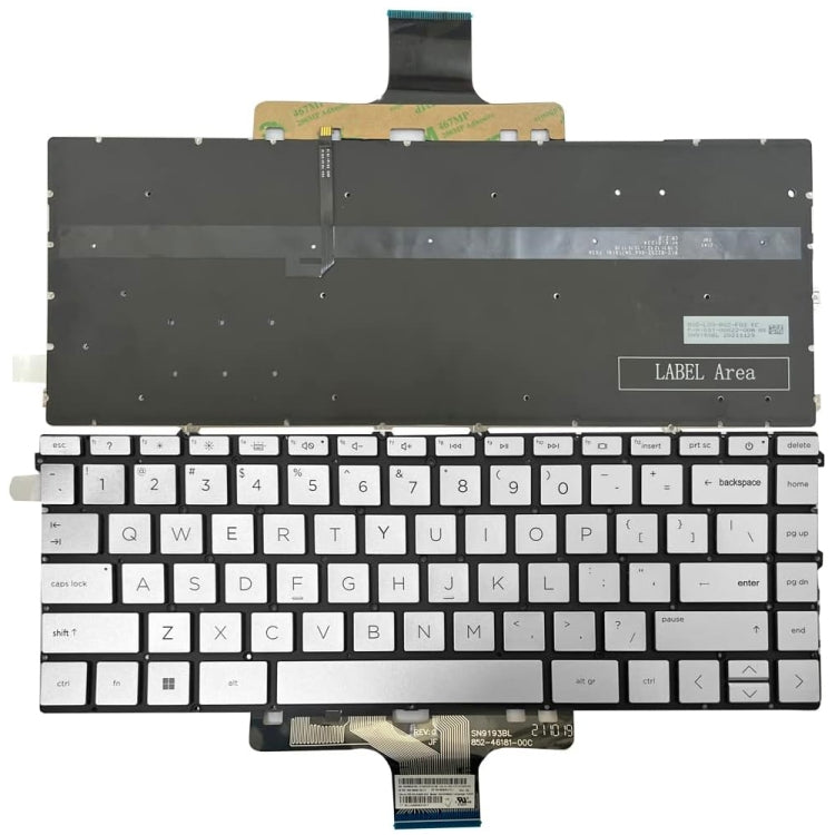 For HP Pavilion X360 / 14-DW US Version Backlight Keyboard - Replacement Keyboards by PMC Jewellery | Online Shopping South Africa | PMC Jewellery