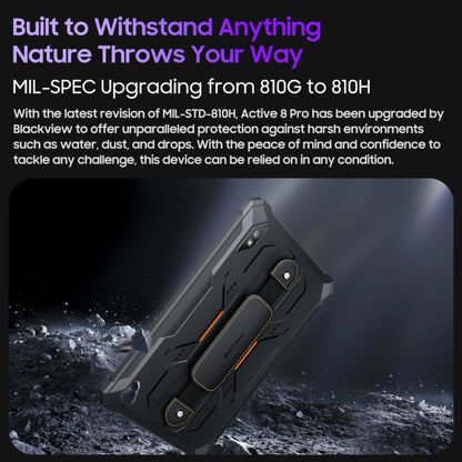 [HK Warehouse] Blackview Active 8 Pro 4G Rugged Tablet, 10.36 inch 8GB+256GB Android 13 MT6789 Octa Core Support Dual SIM, Global Version with Google Play, EU Plug(Black) - Blackview by Blackview | Online Shopping South Africa | PMC Jewellery