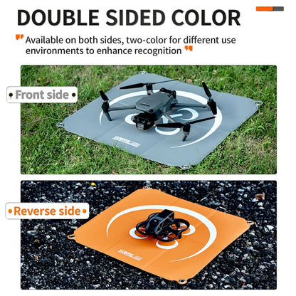 STARTRC Square Cardboard Drone Parking Apron for DJI Avata / Mini 3 / Mavic 3 Pro, Size:55cm x 55cm(Orange Grey) - Parking Apron by STARTRC | Online Shopping South Africa | PMC Jewellery