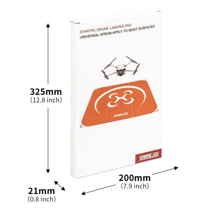 STARTRC Square Cardboard Drone Parking Apron for DJI Avata / Mini 3 / Mavic 3 Pro, Size:55cm x 55cm(Orange Grey) - Parking Apron by STARTRC | Online Shopping South Africa | PMC Jewellery