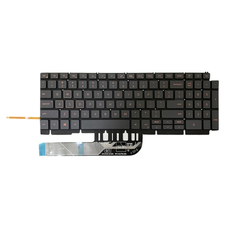 For Dell Inspiron G15 5510 5511 5515 5520 US Version Orange Backlight Laptop Keyboard(Black) - Dell Spare Parts by PMC Jewellery | Online Shopping South Africa | PMC Jewellery