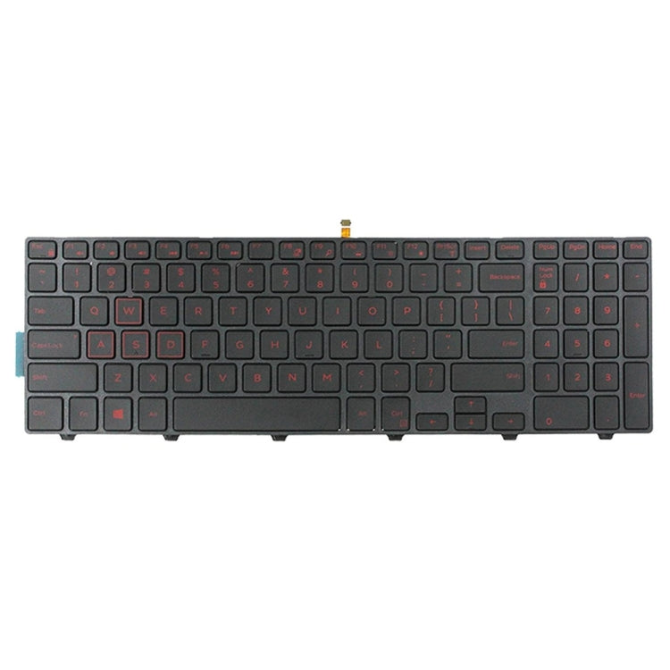 Backlight Laptop Keyboard For Dell 15-9550 / 15-3000 / 15-5542(Red Word) - Dell Spare Parts by PMC Jewellery | Online Shopping South Africa | PMC Jewellery