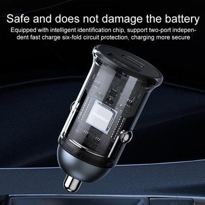 MOMAX UC18 30W Dual Port QC3.0 Car Fast Charger - Car Charger by MOMAX | Online Shopping South Africa | PMC Jewellery