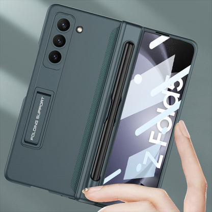 For Samsung Galaxy Z Fold5 GKK Full Coverage Magnetic Fold Hinge Phone Case with Pen Slots(Black) - Galaxy Z Fold5 Cases by GKK | Online Shopping South Africa | PMC Jewellery