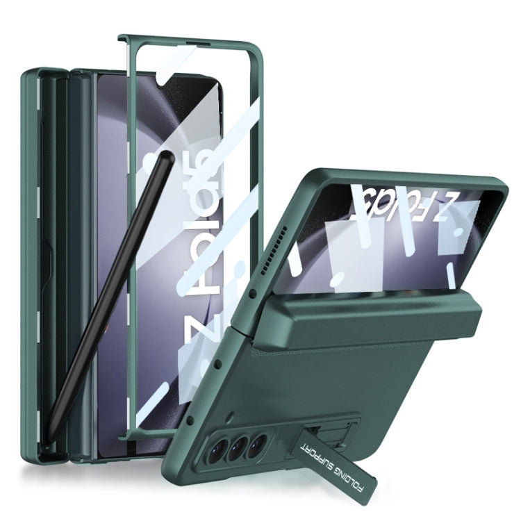 For Samsung Galaxy Z Fold5 GKK Magnetic Full Coverage Phone Flip Case with Pen Box(Night Green) - Galaxy Z Fold5 Cases by GKK | Online Shopping South Africa | PMC Jewellery