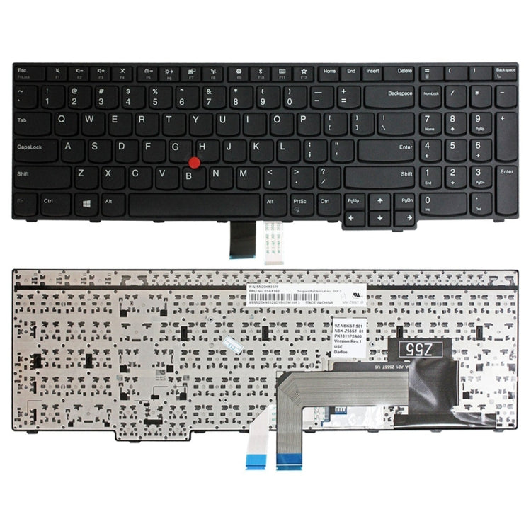 For Lenovo IBM ThinkPad E570 E575 US Version Laptop Keyboard - Lenovo Spare Parts by PMC Jewellery | Online Shopping South Africa | PMC Jewellery