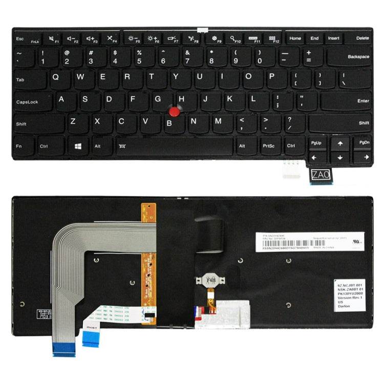 For Lenovo ThinkPad T460S US Version Laptop Keyboard - Lenovo Spare Parts by PMC Jewellery | Online Shopping South Africa | PMC Jewellery