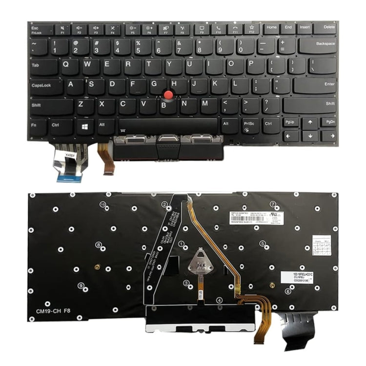 For Lenovo X1C 2019 US Version Backlight Laptop Keyboard - Lenovo Spare Parts by PMC Jewellery | Online Shopping South Africa | PMC Jewellery