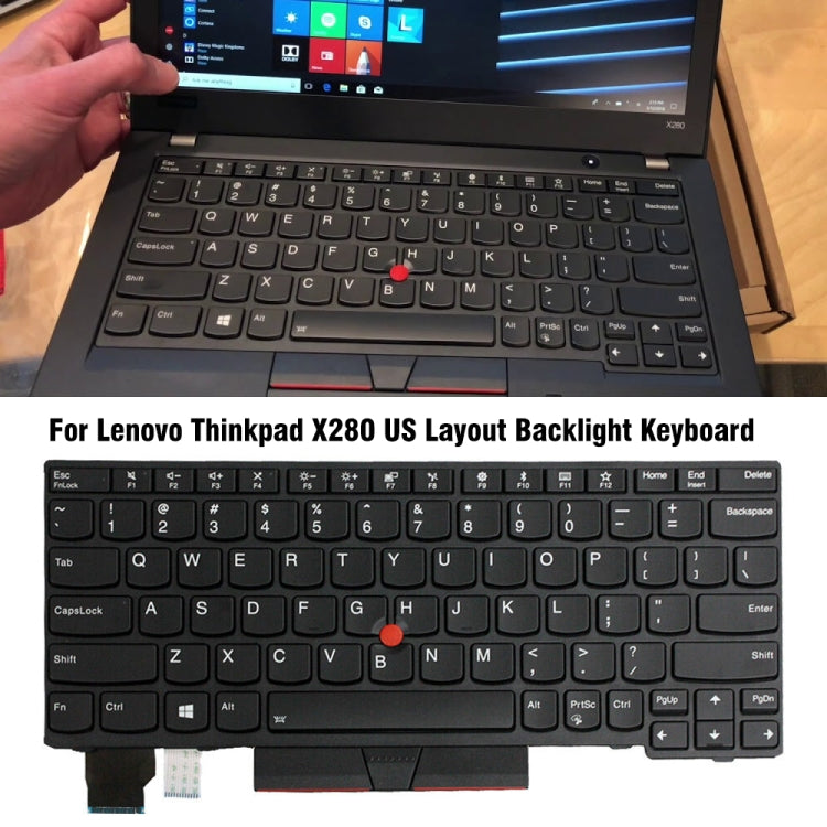 For Lenovo Thinkpad X280 20KF / Yoga 20R5 US Version Backlight Laptop Keyboard - Lenovo Spare Parts by PMC Jewellery | Online Shopping South Africa | PMC Jewellery