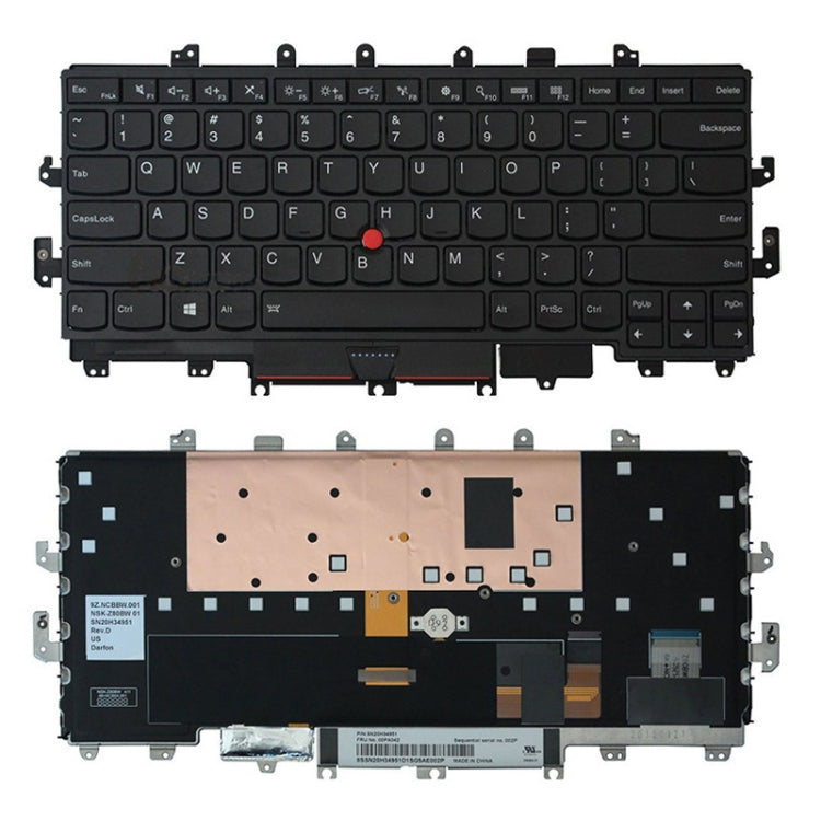 For Lenovo IBM ThinkPad X1 / Yoga X1C 4th US Version Backlight Laptop Keyboard - Lenovo Spare Parts by PMC Jewellery | Online Shopping South Africa | PMC Jewellery