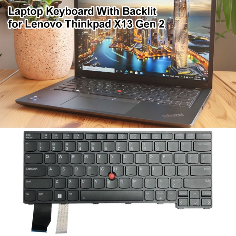 For Lenovo ThinkPad X13 Gen 2 US Version Backlight Laptop Keyboard - Lenovo Spare Parts by PMC Jewellery | Online Shopping South Africa | PMC Jewellery