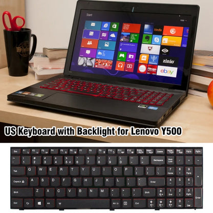 For Lenovo IBM Y500 / Y500N / Y510P / Y590 US Version Backlight Laptop Keyboard with Frame - Lenovo Spare Parts by PMC Jewellery | Online Shopping South Africa | PMC Jewellery