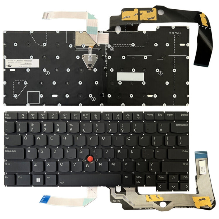 For Lenovo ThinkPad T14s Gen 3 21BR 21BS US Version Laptop Keyboard(Black) - Lenovo Spare Parts by PMC Jewellery | Online Shopping South Africa | PMC Jewellery