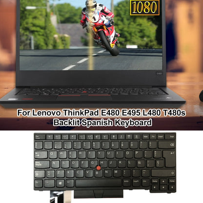 For Lenovo ThinkPad E480 / E495 / L480 Spanish Version Backlight Laptop Keyboard - Lenovo Spare Parts by PMC Jewellery | Online Shopping South Africa | PMC Jewellery