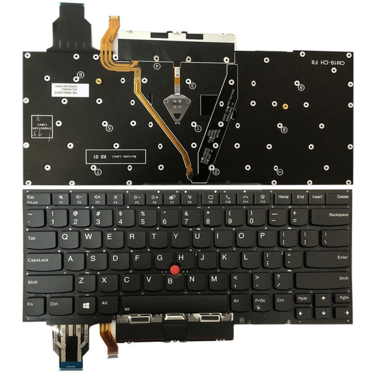 For Lenovo ThinkPad X1 Yoga 4th Gen 20QF US Version Backlight Laptop Keyboard with Touchpad Button(Black) - Lenovo Spare Parts by PMC Jewellery | Online Shopping South Africa | PMC Jewellery