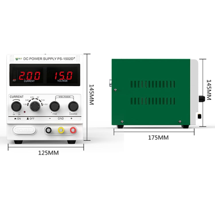 BEST 1502D+ 15V / 2A Digital Display DC Regulated Power Supply, 110V US Plug - Power Supply by BEST | Online Shopping South Africa | PMC Jewellery