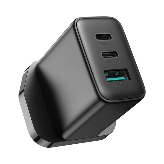 JOYRO0M JR-TCF10 32W Dual USB-C/Type-C+USB Fast Charger, Plug:UK Plug(Black) - USB Charger by JOYROOM | Online Shopping South Africa | PMC Jewellery