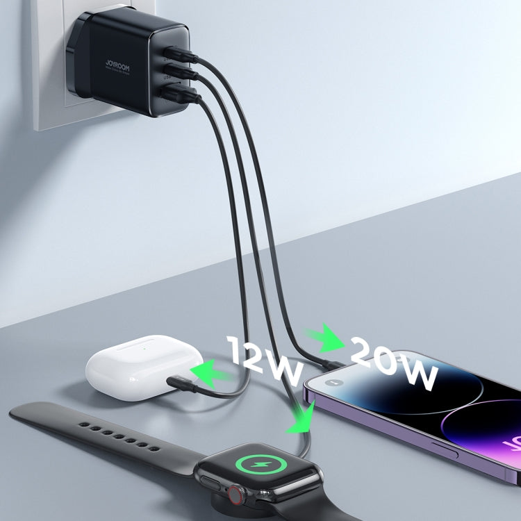 JOYRO0M JR-TCF10 32W Dual USB-C/Type-C+USB Fast Charger, Plug:UK Plug(Black) - USB Charger by JOYROOM | Online Shopping South Africa | PMC Jewellery