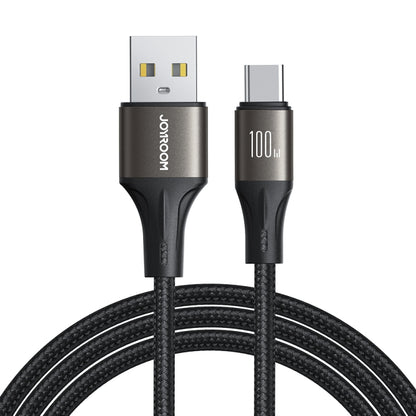 JOYROOM SA25-AC6 100W USB to USB-C/Type-C Fast Charge Data Cable, Length:1.2m(Black) - USB-C & Type-C Cable by JOYROOM | Online Shopping South Africa | PMC Jewellery