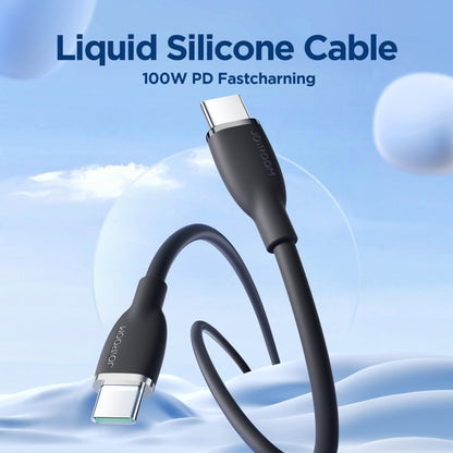 JOYROOM SA29-CC5 100W USB-C/Type-C to USB-C/Type-C Liquid Silicone Fast Charging Data Cable, Length: 1.2m(Black) - USB-C & Type-C Cable by JOYROOM | Online Shopping South Africa | PMC Jewellery
