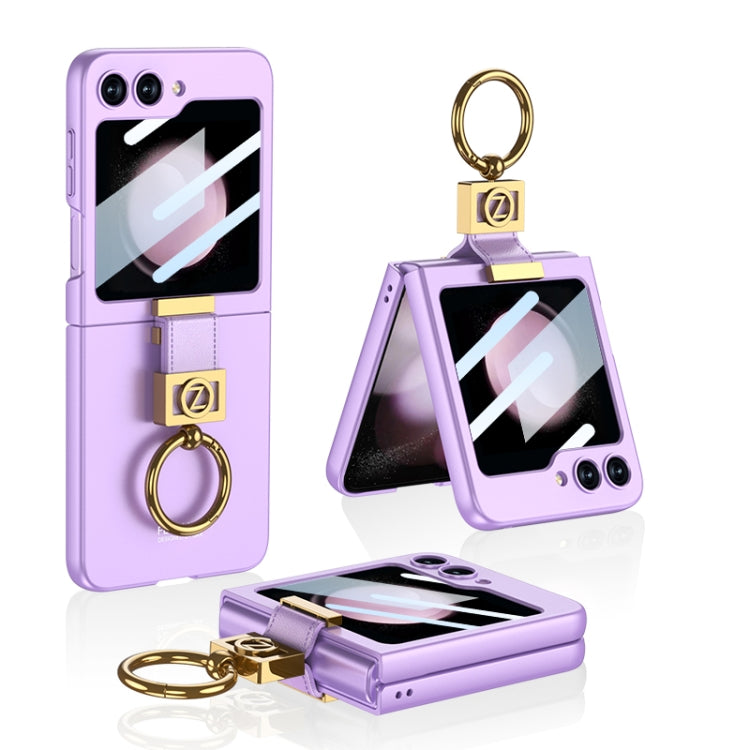 For Samsung Galaxy Z Flip5 GKK Ultra-thin Z Ring Holder PC Phone Case(Purple) - Galaxy Z Flip5 Cases by GKK | Online Shopping South Africa | PMC Jewellery