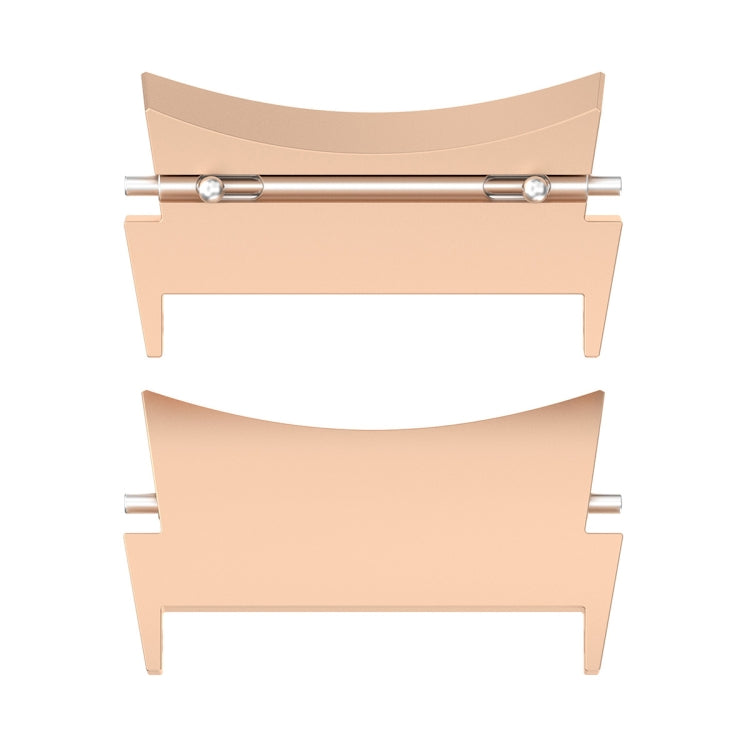 For Samsung Galaxy Watch 6 / 6 Classic 1 Pair Stainless Steel Metal Watch Band Connector(Rose Gold) - For Samsung by PMC Jewellery | Online Shopping South Africa | PMC Jewellery