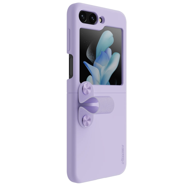 For Samsung Galaxy Z Flip5 NILLKIN Skin Feel Liquid Silicone Phone Case With Finger Strap(Purple) - Galaxy Z Flip5 Cases by NILLKIN | Online Shopping South Africa | PMC Jewellery