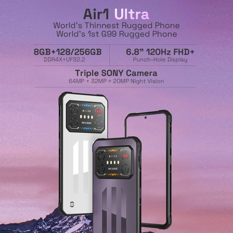 [HK Warehouse] IIIF150 Air1 Ultra,Dual Back Cameras, 8GB+128GB, Face ID Screen Fingerprint Identification, 6.8 inch Android 12.0 MediaTek Helio G99 MT6789 Octa Core, NFC, OTG, Network: 4G(Frost White) - Other by IIIF150 | Online Shopping South Africa | PMC Jewellery