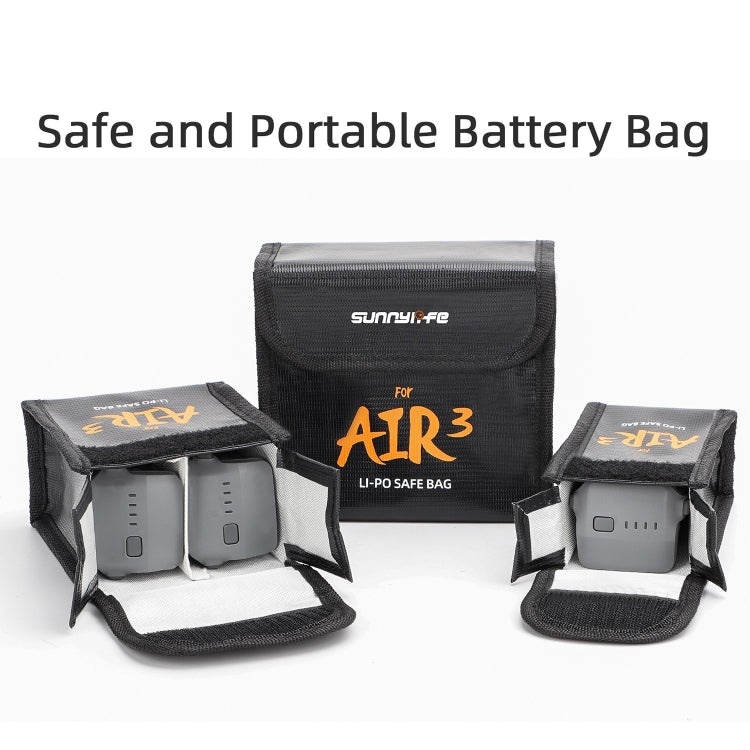 For DJI Air 3 Sunnylife Battery Explosion-proof Safe Bag Protective Li-Po Safe Bag For 2pcs Batteries - Backpacks & Bags by Sunnylife | Online Shopping South Africa | PMC Jewellery