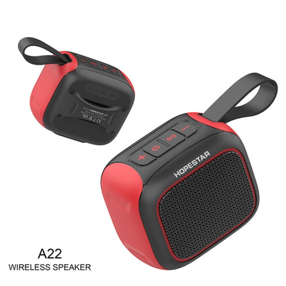 HOPESTAR A22 IPX6 Waterproof Portable Bluetooth Speaker Outdoor Subwoofer(Black Red) - Mini Speaker by HOPESTAR | Online Shopping South Africa | PMC Jewellery