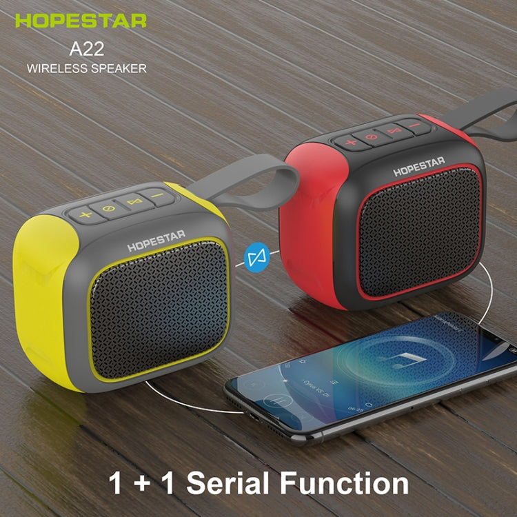 HOPESTAR A22 IPX6 Waterproof Portable Bluetooth Speaker Outdoor Subwoofer(Red Yellow) - Mini Speaker by HOPESTAR | Online Shopping South Africa | PMC Jewellery