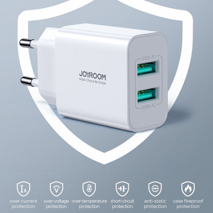 JOYROOM JR-TCN04 2.1A Dual USB Charger, Specification:EU Plug - USB Charger by JOYROOM | Online Shopping South Africa | PMC Jewellery