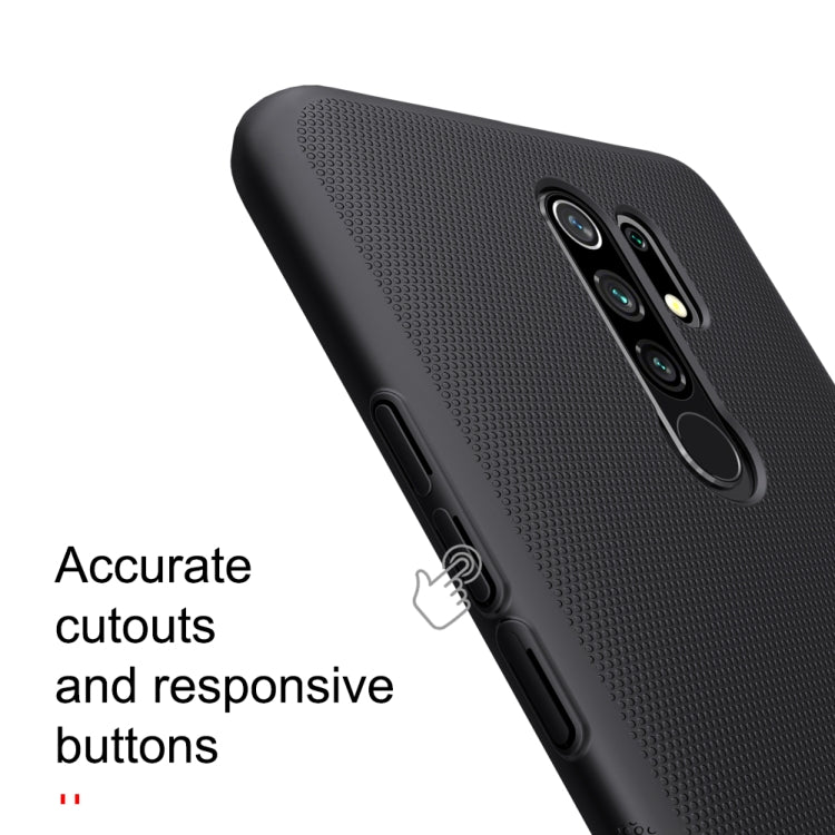 For Xiaomi Redmi 9 NILLKIN Frosted Concave-convex Texture PC Protective Case(Black) - Xiaomi Cases by NILLKIN | Online Shopping South Africa | PMC Jewellery