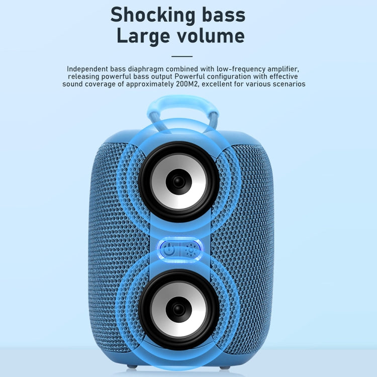 T&G TG-658 Outdoor USB High Power 8W Heavy Bass Wireless Bluetooth Speaker(Blue) - Mini Speaker by T&G | Online Shopping South Africa | PMC Jewellery