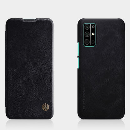 For Huawei Honor 30S NILLKIN QIN Series Crazy Horse Texture Horizontal Flip Leather Case with Card Slot(Black) - Honor Cases by NILLKIN | Online Shopping South Africa | PMC Jewellery