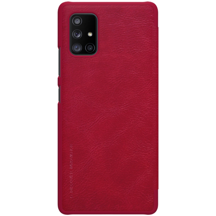 For Samsung Galaxy A71 5G NILLKIN QIN Series Crazy Horse Texture Horizontal Flip Leather Case with Card Slot(Red) - Galaxy Phone Cases by NILLKIN | Online Shopping South Africa | PMC Jewellery