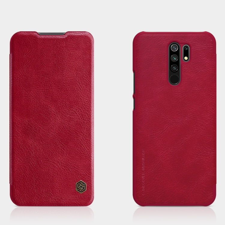 For Xiaomi Redmi 9 NILLKIN QIN Series Crazy Horse Texture Horizontal Flip Leather Case with Card Slot(Red) - Xiaomi Cases by NILLKIN | Online Shopping South Africa | PMC Jewellery