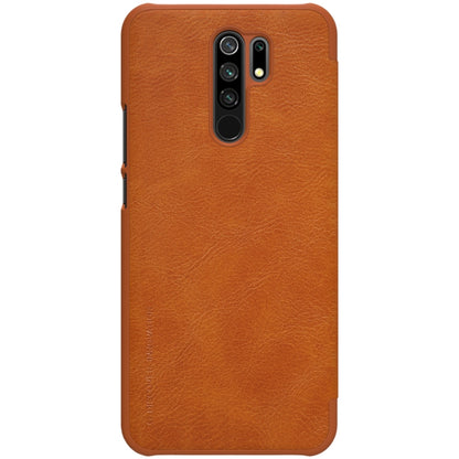 For Xiaomi Redmi 9 NILLKIN QIN Series Crazy Horse Texture Horizontal Flip Leather Case with Card Slot(Brown) - Xiaomi Cases by NILLKIN | Online Shopping South Africa | PMC Jewellery