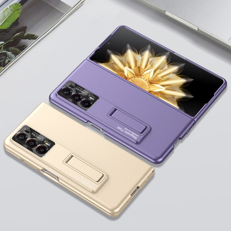 For Honor Magic V2 GKK Integrated Ultra-thin Folding Phone Case with Stand(Purple) - Honor Cases by GKK | Online Shopping South Africa | PMC Jewellery